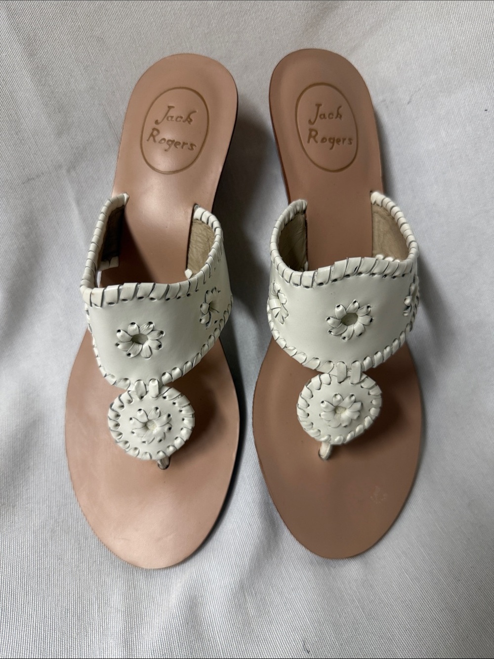 New Jack Rogers White Sandals